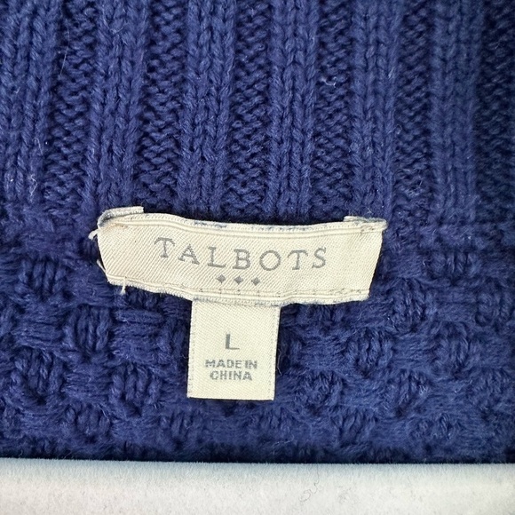 Talbots purple cotton sweater, size Large, great condition - Picture 9 of 11